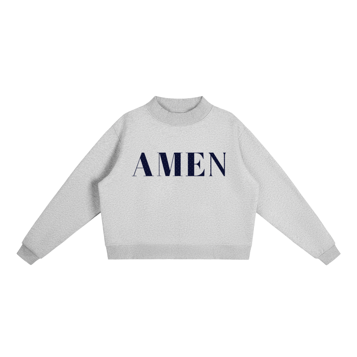Amen Mock-Neck Crew Sweatshirt