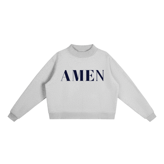 Amen Mock-Neck Crew Sweatshirt